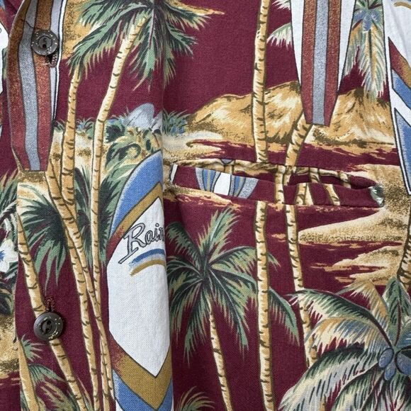 Royal Creations Hawaiian Shirt Mens XL Red Aloha Vacation Plumeria Coastal USA - Picture 3 of 8